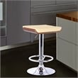 Armen Living Java Modern Faux Leather Upholstered Bar Stool in Cream