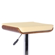 Armen Living Java Modern Faux Leather Upholstered Bar Stool in Cream