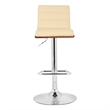 Armen Living Aubrey Modern Faux Leather Upholstered Bar Stool in Cream