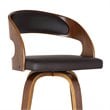 Armen Living Shelly Modern Faux Leather Counter Stool in Brown