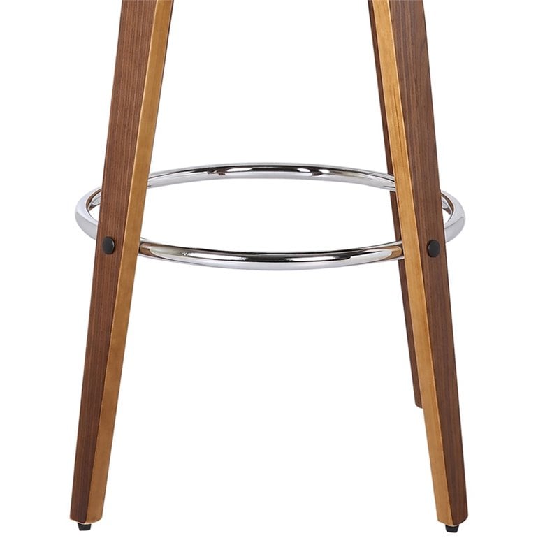 Armen Living Shelly Modern Faux Leather Counter Stool in Brown