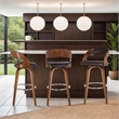Armen Living Shelly Contemporary Faux Leather Bar Stool in Brown