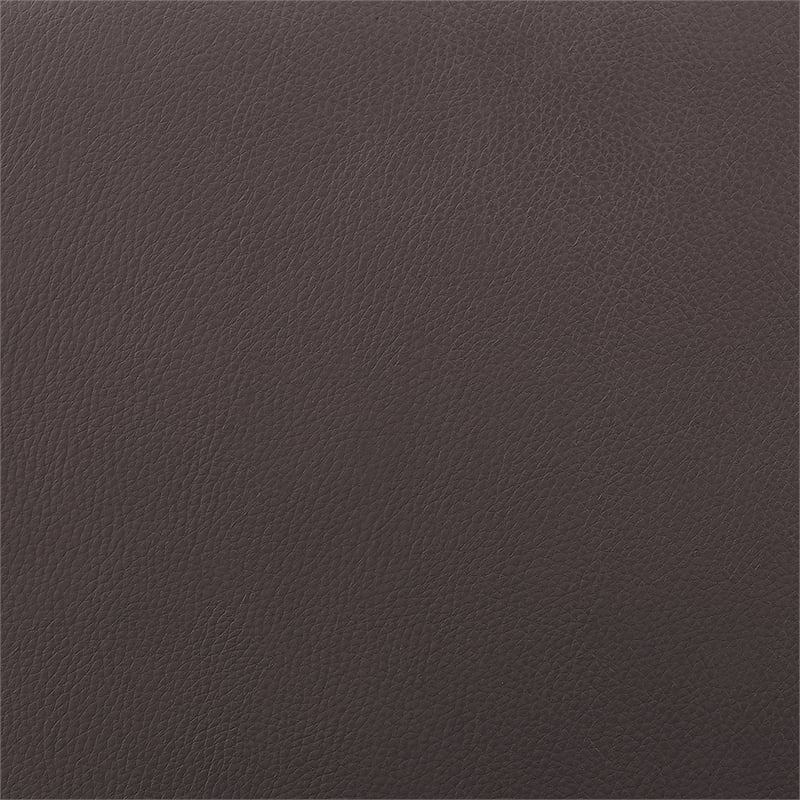 Armen Living Vienna Modern Faux Leather Stool in Brown/black