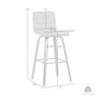 Armen Living Vienna Modern Faux Leather Counter Stool in Gray