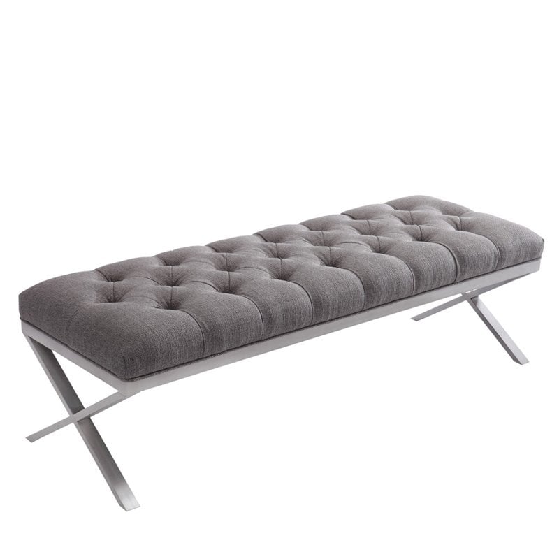 Bedroom bench online grey