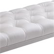 Armen Living Milo Faux Leather Upholstered Bedroom Bench in White