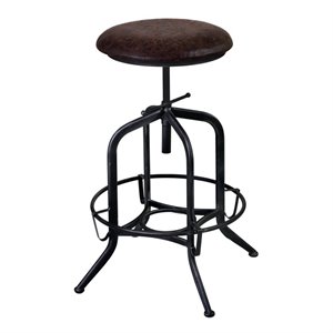 armen living elena adjustable bar stool in industrial grey