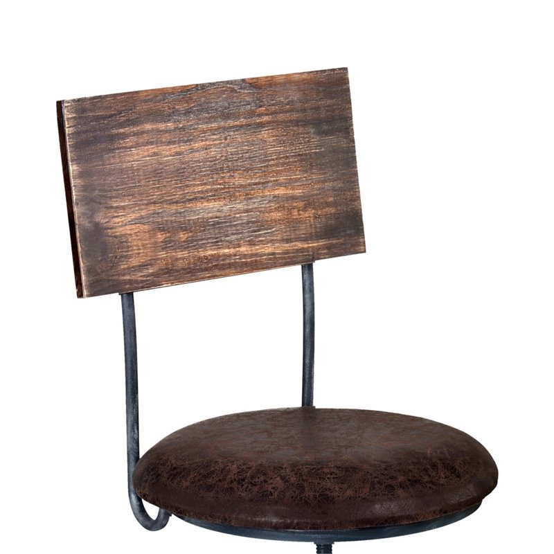 Armen Living Damian Adjustable Bar Stool in Industrial ...