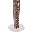 Armen Living Crystal Modern Round Glass Top Bar Table in Walnut