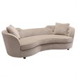 Armen Living Palisade Transitional Fabric Upholstered Sofa in Sand