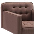 Armen Living Chilton Fabric Upholstered Accent Chair in Brown