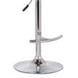 Armen Living Butterfly Modern Faux Leather Bar Stool in Gray and Walnut