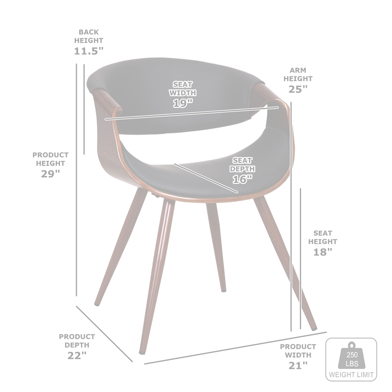 Armen Living Butterfly Modern Metal Dining Chair in Walnut and Green