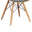 Armen Living Cassie Modern Faux Leather Dining Chair in Walnut and Gray