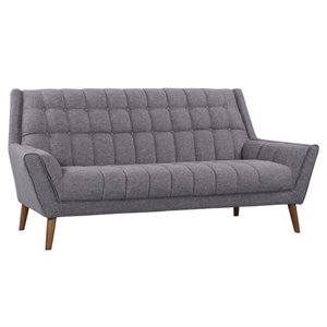 armen living cobra mid-century fabric upholstered sofa in dark gray