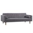 Armen Living Element Fabric Upholstered Sofa in Dark Gray
