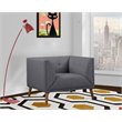 Armen Living Hudson Modern Fabric Chair in Dark Gray and Walnut