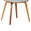 Armen Living Jaguar Modern Fabric Dining Chair in Walnut Wood and Gray