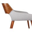 Armen Living Panda Dining Chair in Walnut and Gray