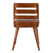 Armen Living Storm Dining Chair in Walnut and Charcoal