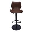 Armen Living Zuma Metal Adjustable Swivel Bar Stool in Vintage Coffee