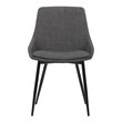 Armen Living Mia Modern Fabric Dining Chair in Black/Charcoal