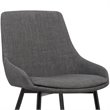 Armen Living Mia Modern Fabric Dining Chair in Black/Charcoal