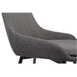 Armen Living Mia Modern Fabric Dining Chair in Black/Charcoal