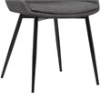 Armen Living Mia Modern Fabric Dining Chair in Black/Charcoal