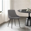 Armen Living Mia Modern Fabric Dining Chair in Black/Charcoal
