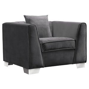 armen living cambridge contemporary velvet upholstered accent chair