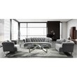 Armen Living Elegance Modern Rich Velvet Upholstered Accent Chair in Gray