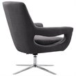 Armen Living Quinn Modern Stainless Steel Swivel Accent Chair in Gray