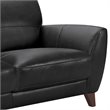 Armen Living Jedd Modern Leather Upholstered Sofa in Black and Brown