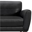 Armen Living Jedd Modern Leather Upholstered Sofa in Black and Brown