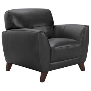 armen living jedd leather upholstered accent chair