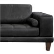 Armen Living Wynne Modern Leather Upholstered Sofa in Black and Brown