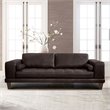 Armen Living Wynne Upholstered Modern Leather Sofa in Espresso