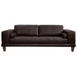 Armen Living Wynne Upholstered Modern Leather Sofa in Espresso