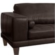 Armen Living Wynne Upholstered Modern Leather Sofa in Espresso