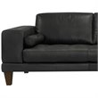 Armen Living Wynne Modern Leather Right Facing Sectional in Black and Brown