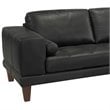 Armen Living Wynne Modern Leather Right Facing Sectional in Black and Brown