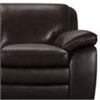 Armen Living Zanna Upholstered Modern Leather Sofa in Dark Brown