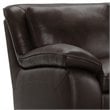 Armen Living Zanna Upholstered Modern Leather Sofa in Dark Brown