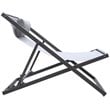 Armen Living Wave Modern Aluminum Outdoor Patio Deck Chair in Gray