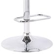 Armen Living Adele Adjustable Metal & Faux Leather Bar Stool in Gray/Chrome