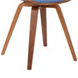 Armen Living Summer Modern Fabric & Wood Accent Chair in Blue/Walnut