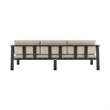 Armen Living Nofi 4-Piece Modern Wood Patio Sofa Set in Gray/Brown/Charcoal