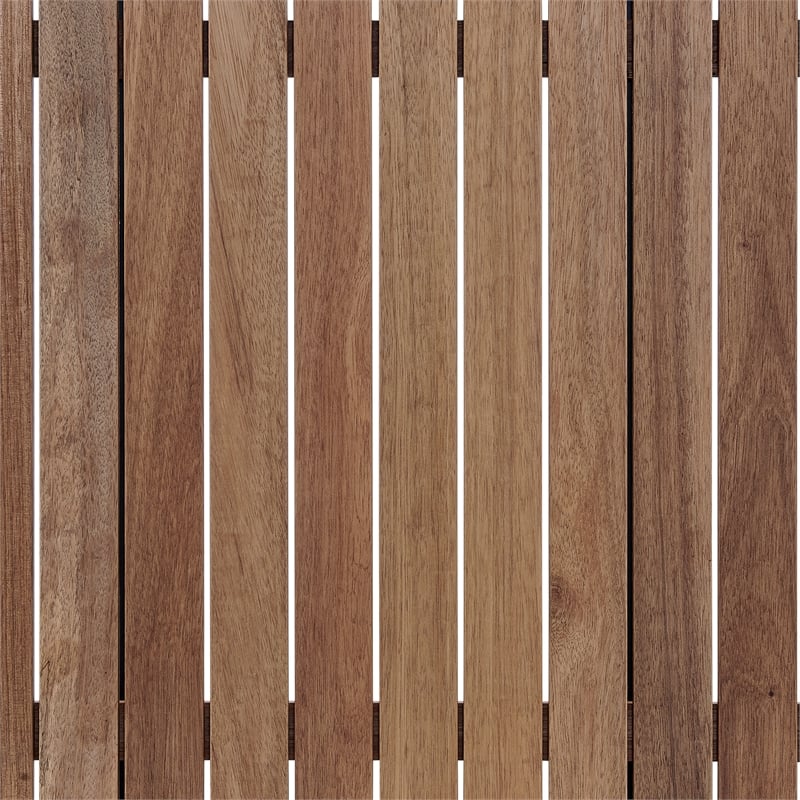 Armen Living Nofi 4-Piece Modern Wood Patio Sofa Set in Gray/Brown/Charcoal