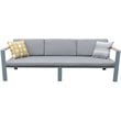 Armen Living Nofi 4-Piece Modern Wood Patio Sofa Set in Gray and Taupe